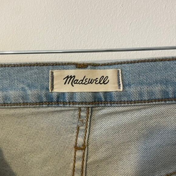 Madewell The Perfect Vintage Straight Jean in Danby Wash: Knee Rip Edition Sz 30 - Picture 7 of 15